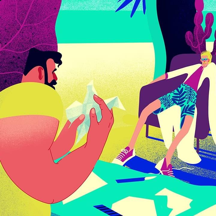 Procreate: иллюстрация к рассказу «Непараллельность»