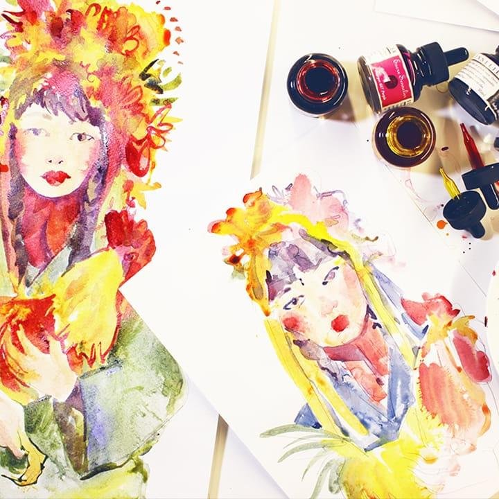 Обзор цветной туши «SENNELIER»