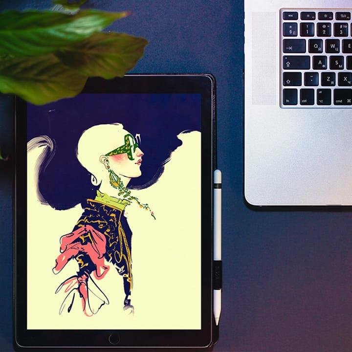 Fasion-иллюстрация на iPad Pro